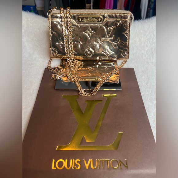 Louis Vuitton Handbags - Authentic LOUIS VUITTON Trousse Cosmetic Monogram Miroir Pouch Bag Gold